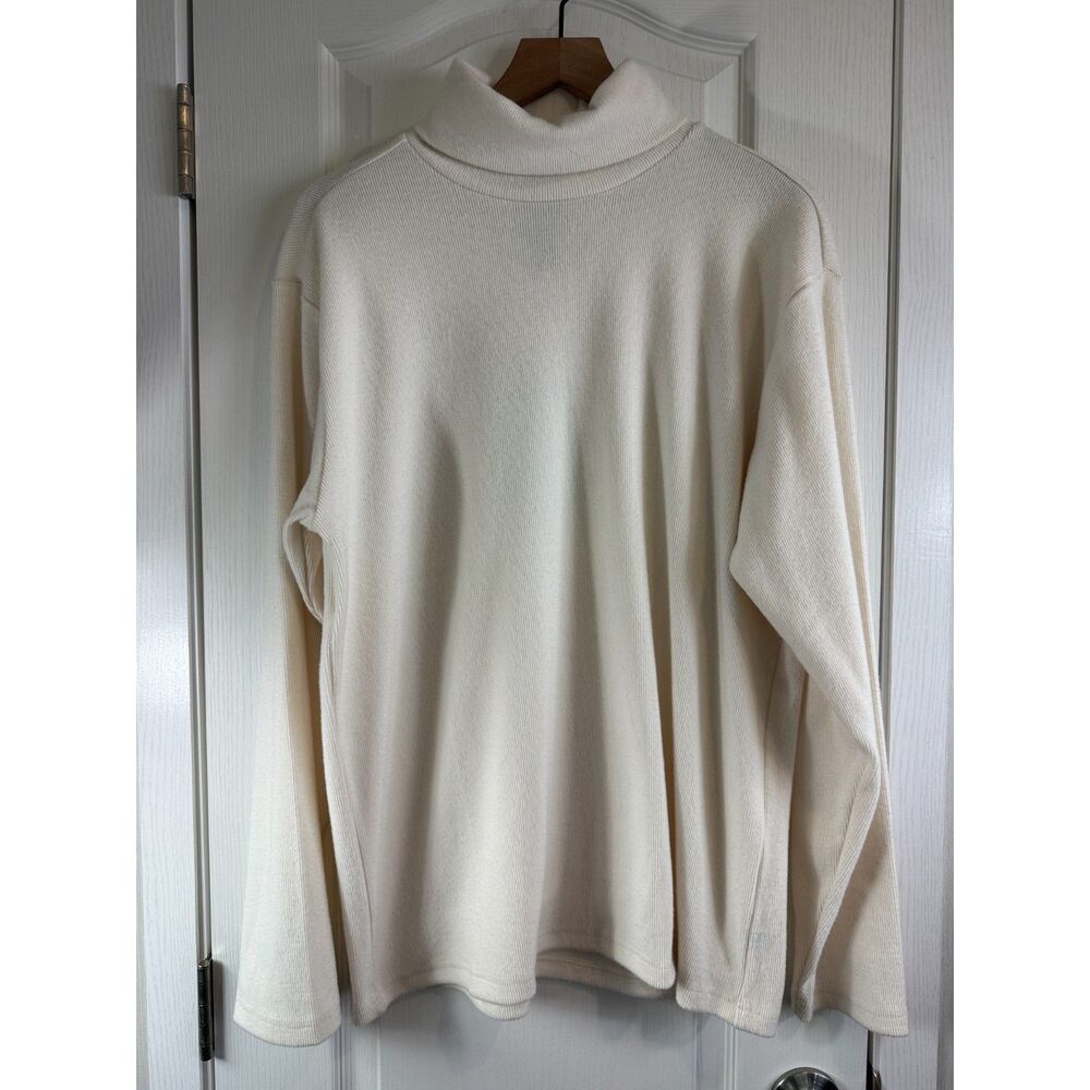 Houston White x Target Men's Cream Long Sleeve Turtleneck Shirt Size M NWT